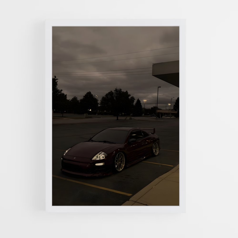 Poster Parking Éclipse – affiche Mitsubishi (vue 3)